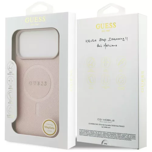 Guess - Saffiano MagSafe (GUHMP18XPSAHMCP) - iPhone 18 Pro Max / iPhone 17 Pro Max - Pink