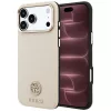 Guess - Grained Leather Round Strass Logo MagSafe (GUHMP18X6PSRMDEE) - iPhone 18 Pro Max / iPhone 17 Pro Max - Beige
