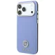 Guess - Grained Leather Round Strass Logo MagSafe (GUHMP18X6PSRMDEB) - iPhone 18 Pro Max / iPhone 17 Pro Max - Light Blue