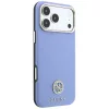 Guess - Grained Leather Round Strass Logo MagSafe (GUHMP18X6PSRMDEB) - iPhone 18 Pro Max / iPhone 17 Pro Max - Light Blue