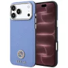Guess - Grained Leather Round Strass Logo MagSafe (GUHMP18X6PSRMDEB) - iPhone 18 Pro Max / iPhone 17 Pro Max - Light Blue