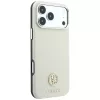 Guess - Grained Leather Round Strass Logo MagSafe (GUHMP18L6PSRMDEE) - iPhone 18 Pro / iPhone 17 Pro - Beige