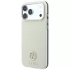 Guess - Grained Leather Round Strass Logo MagSafe (GUHMP18L6PSRMDEE) - iPhone 18 Pro / iPhone 17 Pro - Beige