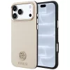 Guess - Grained Leather Round Strass Logo MagSafe (GUHMP18L6PSRMDEE) - iPhone 18 Pro / iPhone 17 Pro - Beige