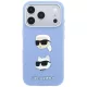 Karl Lagerfeld - Saffiano with K&C Heads Pins and Logo (KLHCP18XPSWFDHPB) - iPhone 18 Pro Max / iPhone 17 Pro Max - Light Blue