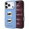 Karl Lagerfeld - Saffiano with K&C Heads Pins and Logo (KLHCP18XPSWFDHPB) - iPhone 18 Pro Max / iPhone 17 Pro Max - Light Blue