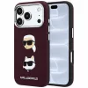 Karl Lagerfeld - Saffiano with K&C Heads Pins and Logo (KLHCP18LPSWFDHPR) - iPhone 18 Pro / iPhone 17 Pro - Burgundy