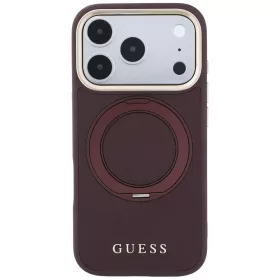   Guess - Grained Leather Ring Stand 360 Classic MagSafe (GUHMP18X6PSGRSCLU) - iPhone 18 Pro Max / iPhone 17 Pro Max - Burgundy