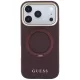 Guess - Grained Leather Ring Stand 360 Classic MagSafe (GUHMP18X6PSGRSCLU) - iPhone 18 Pro Max / iPhone 17 Pro Max - Burgundy