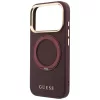 Guess - Grained Leather Ring Stand 360 Classic MagSafe (GUHMP18X6PSGRSCLU) - iPhone 18 Pro Max / iPhone 17 Pro Max - Burgundy