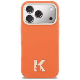   Karl Lagerfeld - Leather FW with KHead Logo MagSafe (KLHMP18L5PGFKHGO) - iPhone 18 Pro / iPhone 17 Pro - Orange