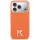 Karl Lagerfeld - Leather FW with KHead Logo MagSafe (KLHMP18L5PGFKHGO) - iPhone 18 Pro / iPhone 17 Pro - Orange