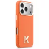 Karl Lagerfeld - Leather FW with KHead Logo MagSafe (KLHMP18L5PGFKHGO) - iPhone 18 Pro / iPhone 17 Pro - Orange