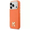 Karl Lagerfeld - Leather FW with KHead Logo MagSafe (KLHMP18L5PGFKHGO) - iPhone 18 Pro / iPhone 17 Pro - Orange