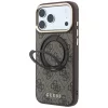 Guess - Ring Stand 360 4G Leather Classic Logo MagSafe (GUHMP18L6PS4RSCLW) - iPhone 18 Pro / iPhone 17 Pro - Brown
