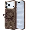 Guess - Ring Stand 360 4G Leather Classic Logo MagSafe (GUHMP18L6PS4RSCLW) - iPhone 18 Pro / iPhone 17 Pro - Brown