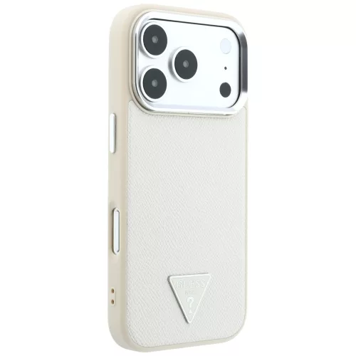 Guess - Grained Triangle Logo MagSafe (GUHMP18XPGSMTLSE) - iPhone 18 Pro Max / iPhone 17 Pro Max - Beige