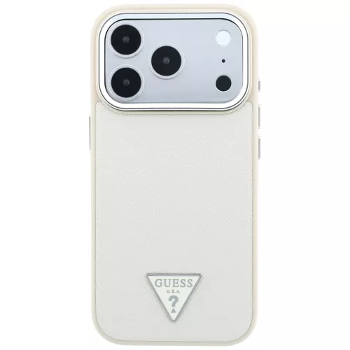 Guess - Grained Triangle Logo MagSafe (GUHMP18XPGSMTLSE) - iPhone 18 Pro Max / iPhone 17 Pro Max - Beige