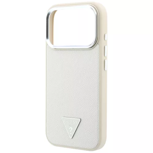 Guess - Grained Triangle Logo MagSafe (GUHMP18XPGSMTLSE) - iPhone 18 Pro Max / iPhone 17 Pro Max - Beige