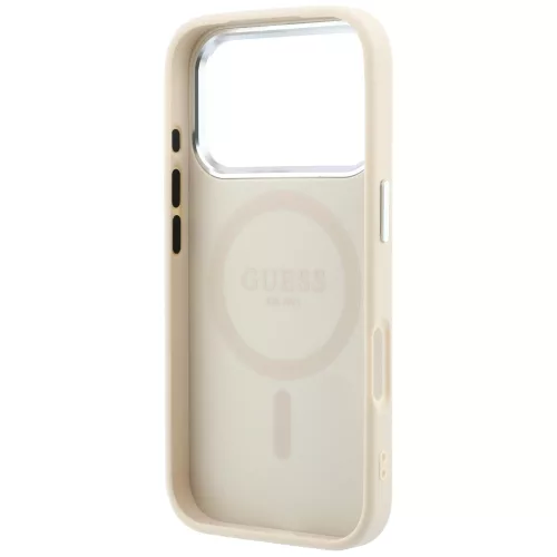 Guess - Grained Triangle Logo MagSafe (GUHMP18XPGSMTLSE) - iPhone 18 Pro Max / iPhone 17 Pro Max - Beige