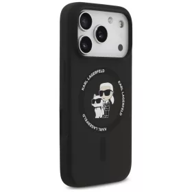   Karl Lagerfeld - Silicone KC Body Ring MagSafe (KLHMP18LSCMKCRHK) - iPhone 18 Pro / iPhone 17 Pro - Black