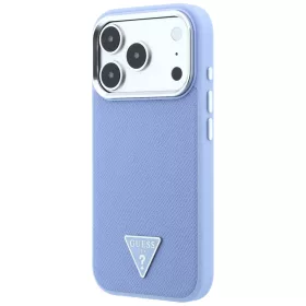   Guess - Grained Triangle Logo MagSafe (GUHMP18XPGSMTLSB) - iPhone 18 Pro Max / iPhone 17 Pro Max - Light Blue