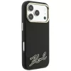 Karl Lagerfeld - Grained Leather with Resin Sign Logo MagSafe (KLHMP18L6PWKSRSK) - iPhone 18 Pro / iPhone 17 Pro - Black