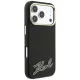 Karl Lagerfeld - Grained Leather with Resin Sign Logo MagSafe (KLHMP18L6PWKSRSK) - iPhone 18 Pro / iPhone 17 Pro - Black