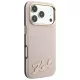Karl Lagerfeld - Grained Leather with Resin Sign Logo MagSafe (KLHMP18L6PWKSRSP) - iPhone 18 Pro / iPhone 17 Pro - Pink