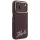 Karl Lagerfeld - Grained Leather Resin Sign Logo MagSafe (KLHMP18X6PWKSRSR) - iPhone 18 Pro Max / iPhone 17 Pro Max - Burgundy