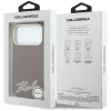 Karl Lagerfeld - Grained Leather Resin Sign Logo MagSafe (KLHMP18X6PWKSRSR) - iPhone 18 Pro Max / iPhone 17 Pro Max - Burgundy