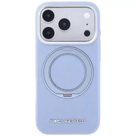   Karl Lagerfeld - Saffiano Ring Stand 360° Classic Logo (KLHMP18X6PSARSKMB) - iPhone 18 Pro Max / iPhone 17 Pro Max - Light Blue