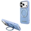 Karl Lagerfeld - Saffiano Ring Stand 360° Classic Logo (KLHMP18X6PSARSKMB) - iPhone 18 Pro Max / iPhone 17 Pro Max - Light Blue