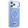 Karl Lagerfeld - Leather Ring Stand 360 C Pin MagSafe (KLHMP18LPSRSCHHB) - iPhone 18 Pro / iPhone 17 Pro - Light Blue
