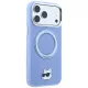 Karl Lagerfeld - Leather Ring Stand 360 C Pin MagSafe (KLHMP18LPSRSCHHB) - iPhone 18 Pro / iPhone 17 Pro - Light Blue