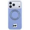 Karl Lagerfeld - Leather Ring Stand 360 C Pin MagSafe (KLHMP18LPSRSCHHB) - iPhone 18 Pro / iPhone 17 Pro - Light Blue
