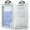 Karl Lagerfeld - Leather Ring Stand 360 C Pin MagSafe (KLHMP18LPSRSCHHB) - iPhone 18 Pro / iPhone 17 Pro - Light Blue