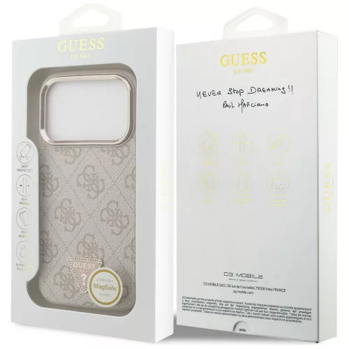 Guess - Hardcase 4G Triangle Logo MagSafe (GUHMP18LP4GTDGMP) - iPhone 18 Pro / iPhone 17 Pro - Pink