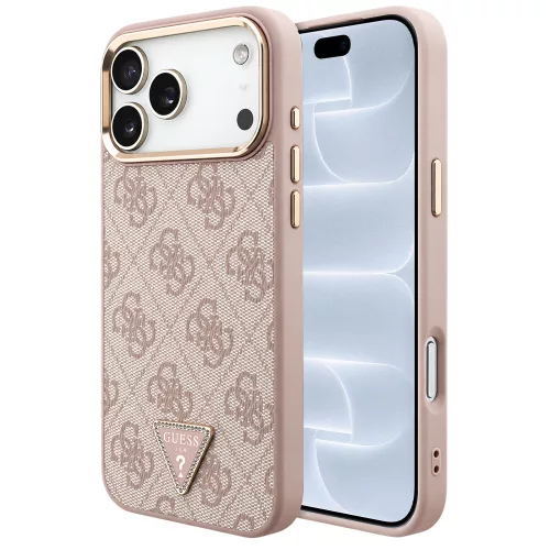 Guess - Hardcase 4G Triangle Logo MagSafe (GUHMP18LP4GTDGMP) - iPhone 18 Pro / iPhone 17 Pro - Pink