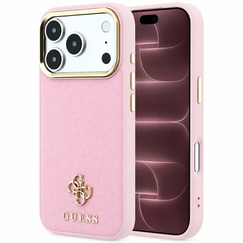 Guess - Saffiano Small 4G Classic MagSafe (GUHMP18X6PSA4DMP) - iPhone 18 Pro Max / iPhone 17 Pro Max - Pink
