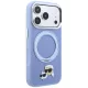 Karl Lagerfeld - Leather Ring Stand 360 KC Pin MagSafe (KLHMP18LPSRSKCHB) - iPhone 18 Pro / iPhone 17 Pro - Light Blue