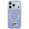 Karl Lagerfeld - Leather Ring Stand 360 KC Pin MagSafe (KLHMP18LPSRSKCHB) - iPhone 18 Pro / iPhone 17 Pro - Light Blue