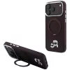 Karl Lagerfeld - Leather Ring Stand 360 KC Pin MagSafe (KLHMP18LPSRSKCHR) - iPhone 18 Pro / iPhone 17 Pro - Burgundy