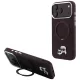 Karl Lagerfeld - Leather Ring Stand 360 KC Pin MagSafe (KLHMP18LPSRSKCHR) - iPhone 18 Pro / iPhone 17 Pro - Burgundy