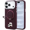 Karl Lagerfeld - Leather Ring Stand 360 KC Pin MagSafe (KLHMP18LPSRSKCHR) - iPhone 18 Pro / iPhone 17 Pro - Burgundy