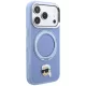 Karl Lagerfeld - Leather Ring Stand 360 K Pin MagSafe (KLHMP18LPSRSKLHB) - iPhone 18 Pro / iPhone 17 Pro - Light Blue
