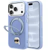 Karl Lagerfeld - Leather Ring Stand 360 K Pin MagSafe (KLHMP18LPSRSKLHB) - iPhone 18 Pro / iPhone 17 Pro - Light Blue