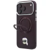 Karl Lagerfeld - Leather Ring Stand 360 K Pin MagSafe (KLHMP18LPSRSKLHR) - iPhone 18 Pro / iPhone 17 Pro - Burgundy