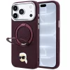 Karl Lagerfeld - Leather Ring Stand 360 K Pin MagSafe (KLHMP18LPSRSKLHR) - iPhone 18 Pro / iPhone 17 Pro - Burgundy