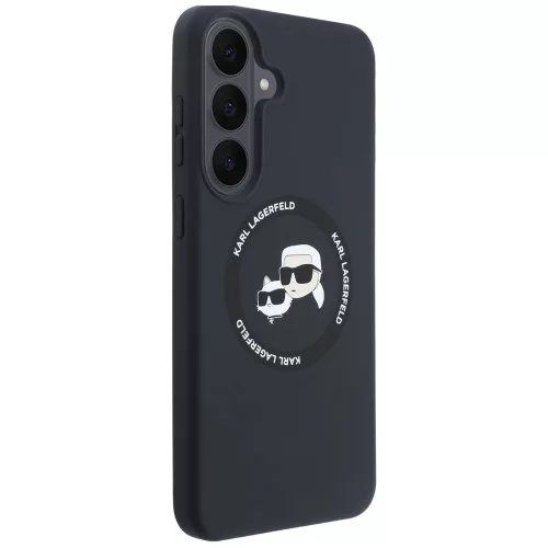 Karl Lagerfeld - Silicone KC Heads Magnetic (KLHMS26FESKCHTCK) - Samsung Galaxy S26 FE - Black